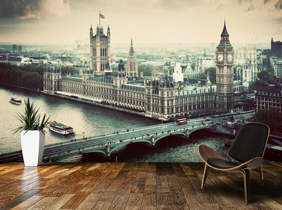 Настенные ретро-обои на заказ винтажные обои с лондонским эффектом 3D фотообои
