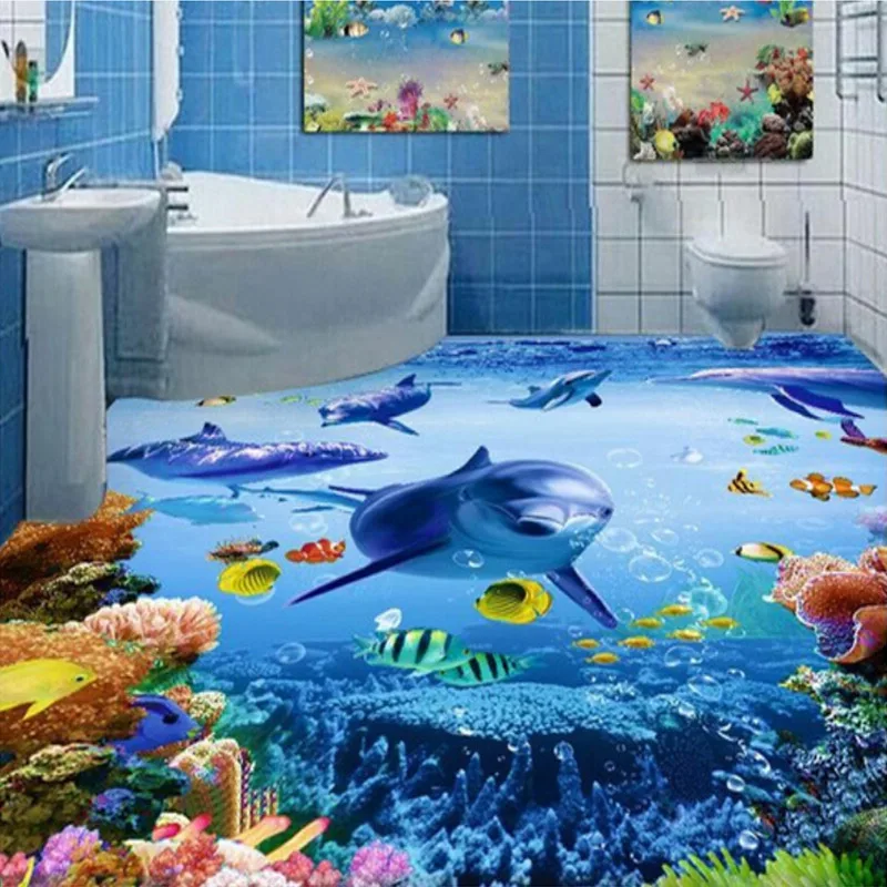 Фотообои на заказ самоклеящиеся водонепроницаемые 3D обои из ПВХ Нескользящие