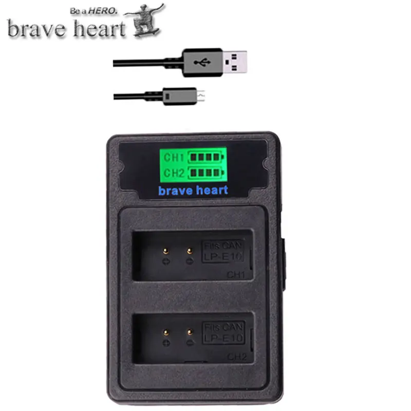 charger only 4x LP-E10 LP E10 LPE10 Камера батарея+ TYPE-C ЖК-дисплей двойной Зарядное устройство для цифровой однообъективной зеркальной камеры Canon EOS 1100D 1200D 1300D поцелуй X50 X70 X80 Rebel T3 T5 T6 - Цвет: charger only