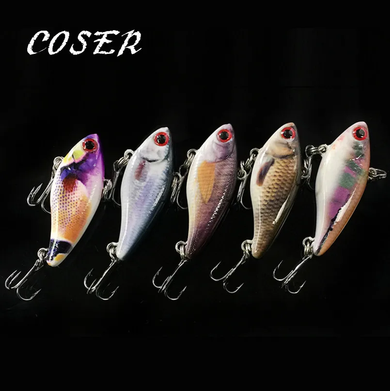 Козер 2 шт. разноцветный мини VIB искусственные воблер Рыбная ловля приманки