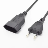 new european eu 2 prong vde male to female power extension cord cable for pc computer pdu ups 0 5m1m2m3m4m5m