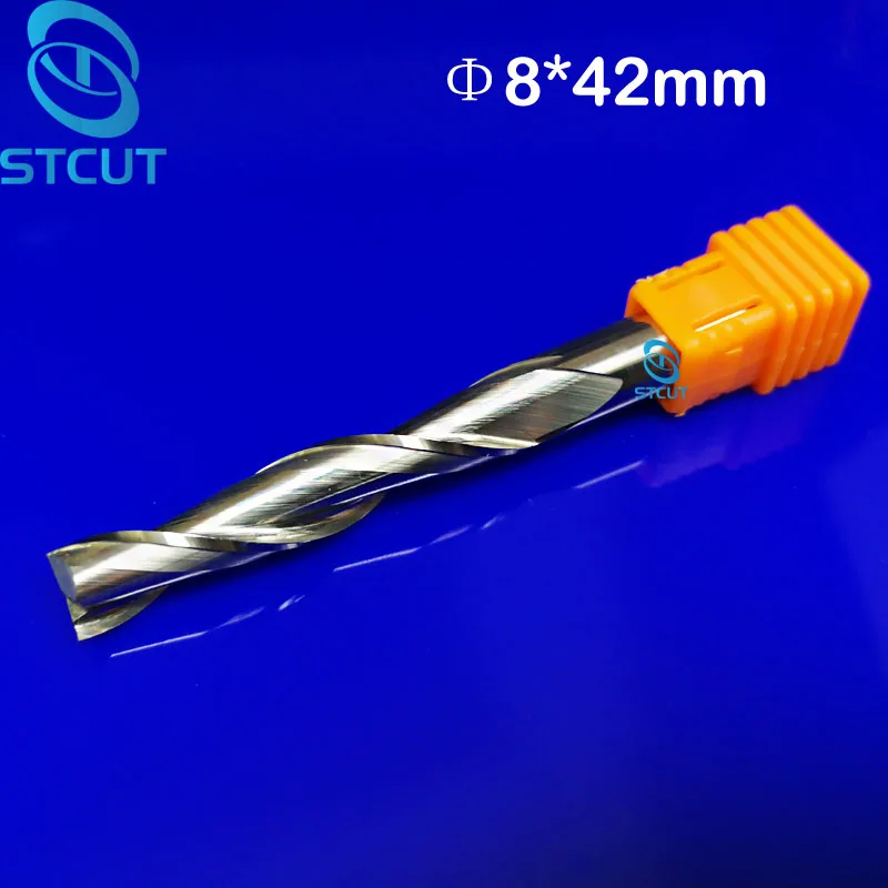 2 шт. 8*42 мм твердосплавные фрезерные Фрезы с ЧПУ Инструменты двойных двух флейт
