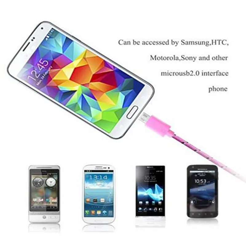 Effelon 1 м плетеный провод Micro USB кабель 3ft нейлоновые плетеные шнуры для зарядки и