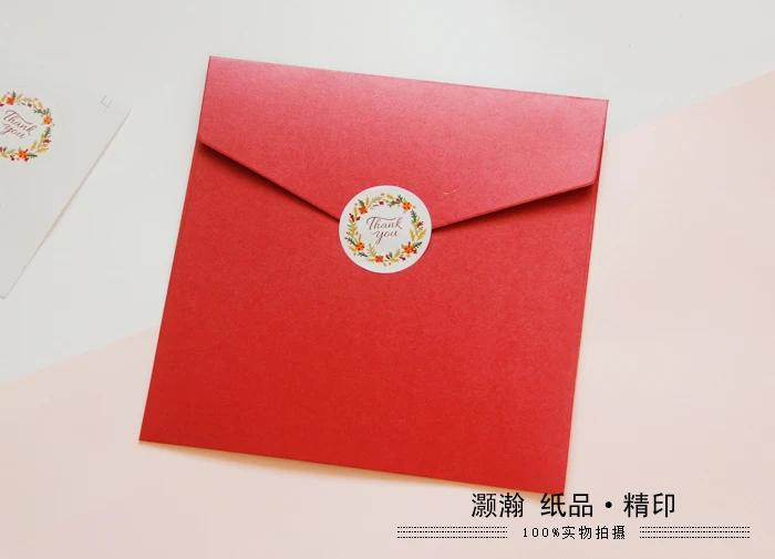 Red Перламутровые Конверты в западном стиле, 15,8 см X 15,8 см, квадратные конверты, 250 ГМС, плотные деловые конверты, 50 шт - Цвет: Red