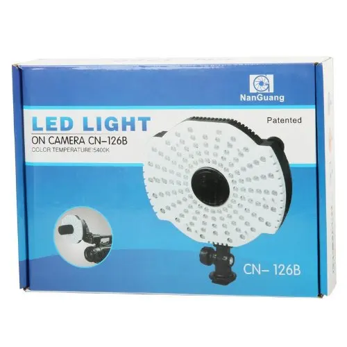 

NanGuang CN-126B LED Video Camera Microphone Mount Lamp Light with Filters 3200K/5400K