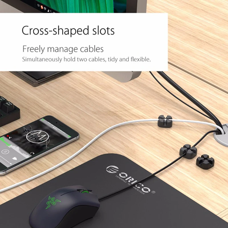 Single Hole Wire Camp Desktop Cable Organizer Silicone Clip Data Storage Buckle Card Line Device | Электроника