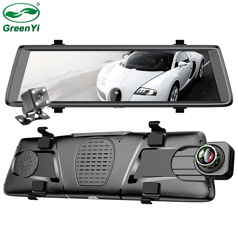 GreenYi Автомобильные видеорегистраторы 10 &quotПолный сенсорный экран 3G Android GPS