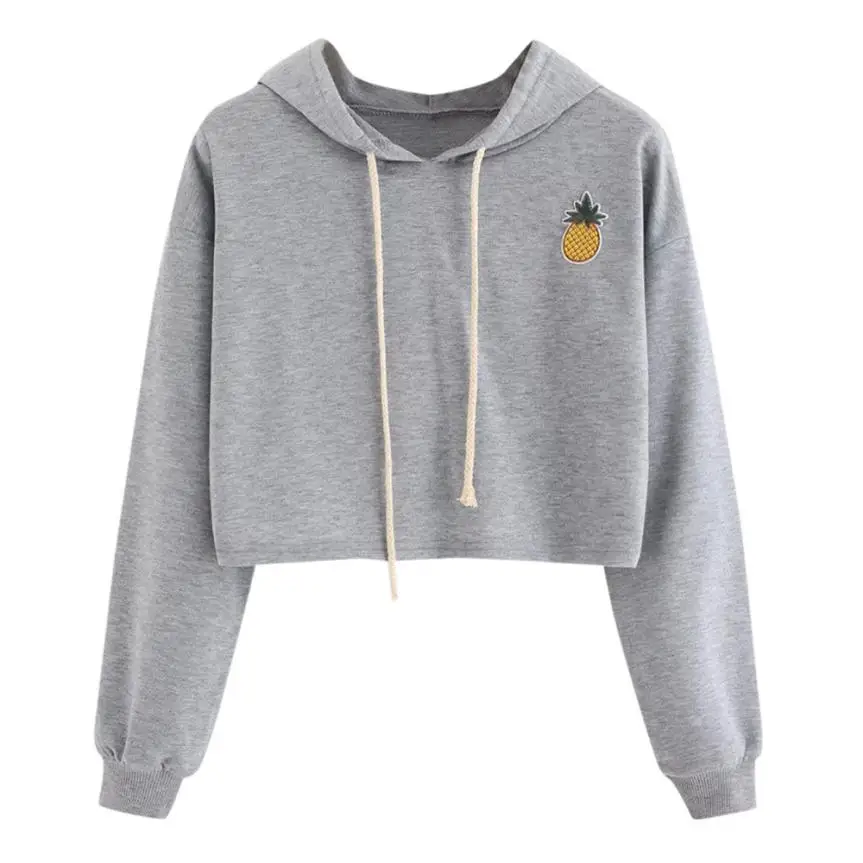 Женские толстовки Женская толстовка с аппликацией Pinapple свитер длинным рукавом