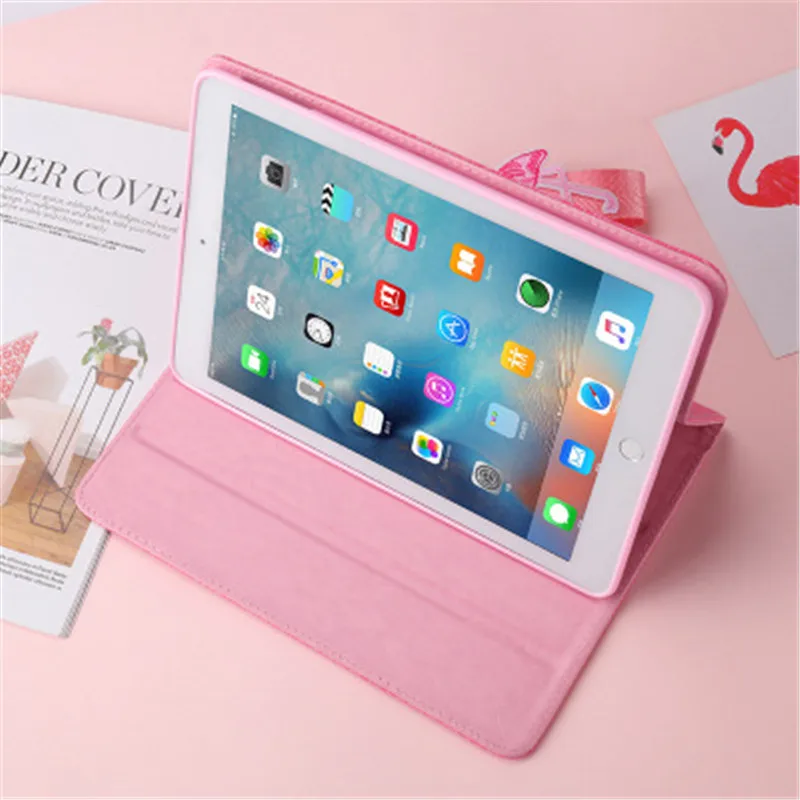 Чехол SPEDKOY для Ipad Air 2, чехол Фламинго из искусственной кожи, силиконовый тонкий мягкий чехол, IPad, авто спящий держатель, чехол