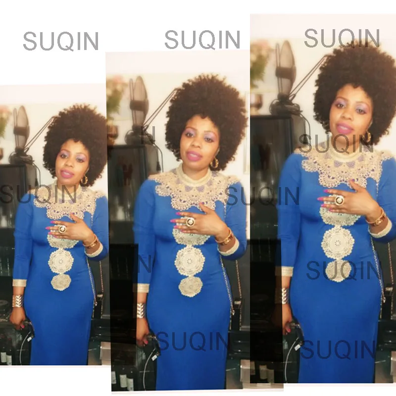 

African Fashion Design Hight Collar Embroidery Lady Traditional Maxi Fabric Dashiki Dress For Women(GL02#)