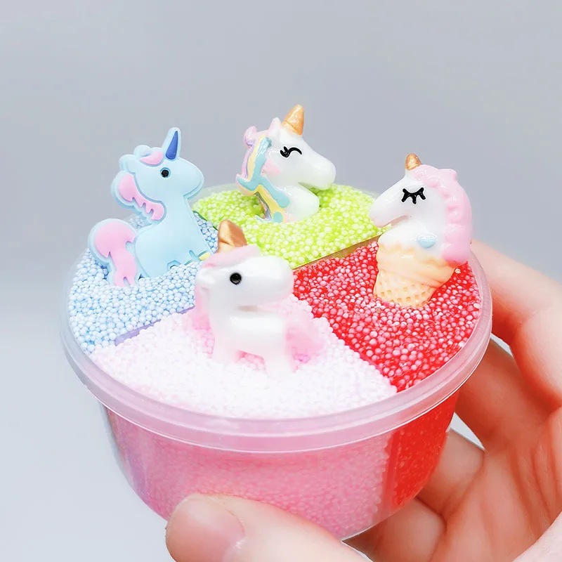 80ml slime 60 мл Дети DIY Хлопок слизи глина Пластилин пушистый слизи снятие стресса без буры грязи ароматизированный Лизун игрушки для детей подарок - Цвет: 80ml slime