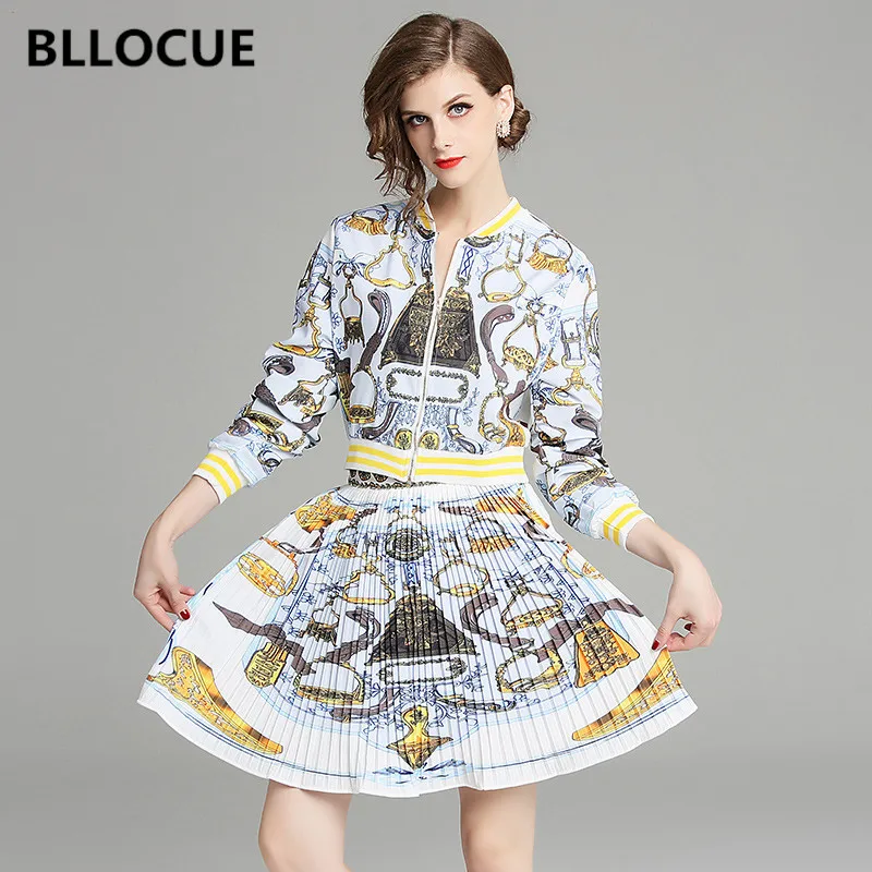 BLLOCUE Новинка 2018 высокое качество Осень-зима подиумный комплект для женщин модный
