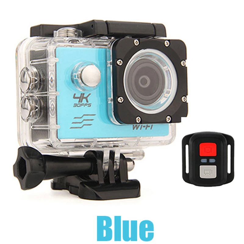 Blue Remote Contro Gzszmm экшн-камера, Wi-Fi, уличная спортивная камера, подводная, HD 1080 p, водонепроницаемая камера 4K Ultra HD, Wi-Fi, камера для дайвинга на шлем - Цвет: Blue Remote Contro