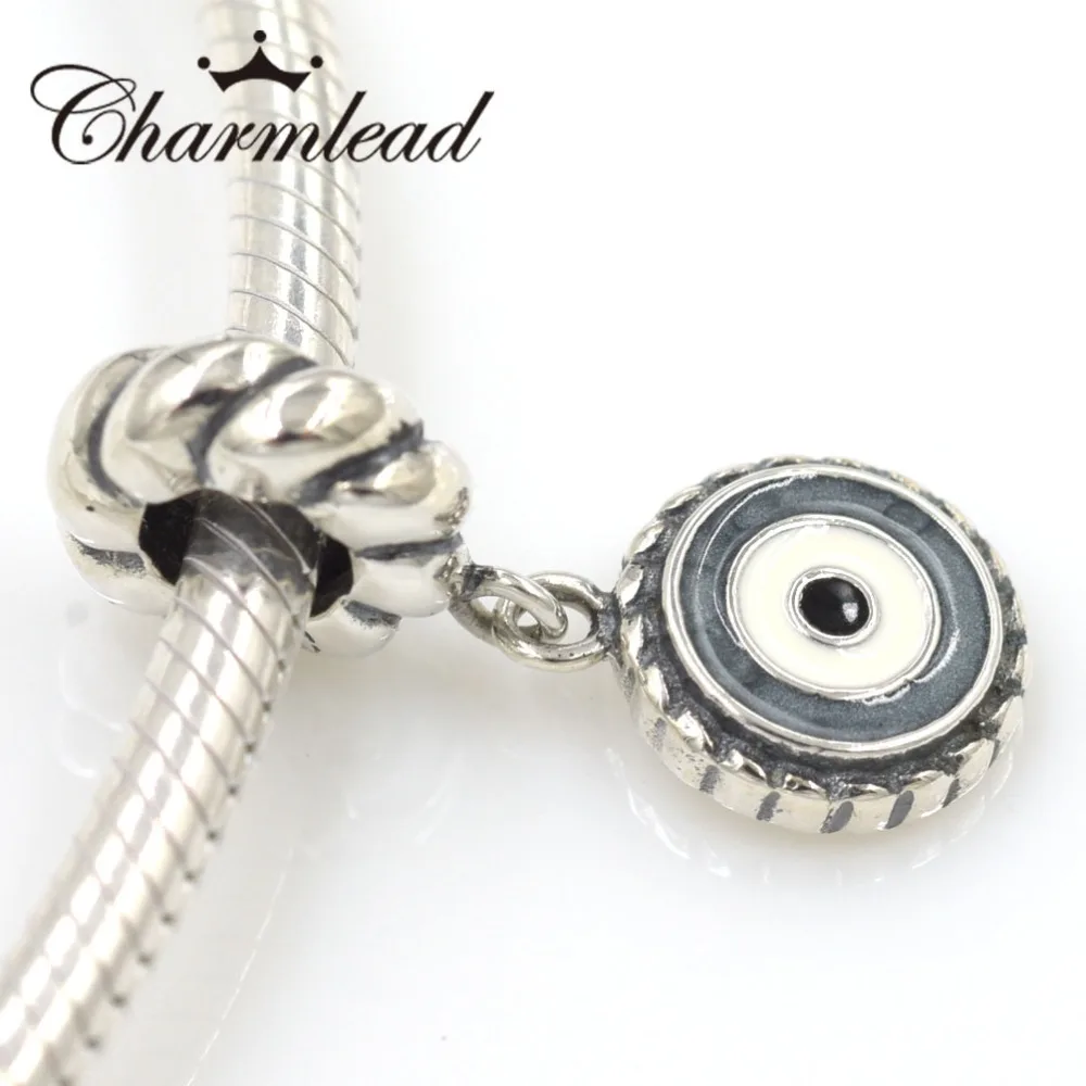 Подвеска Шарм для браслета из серебра 925 пробы с изображением сглаза|pandora charm