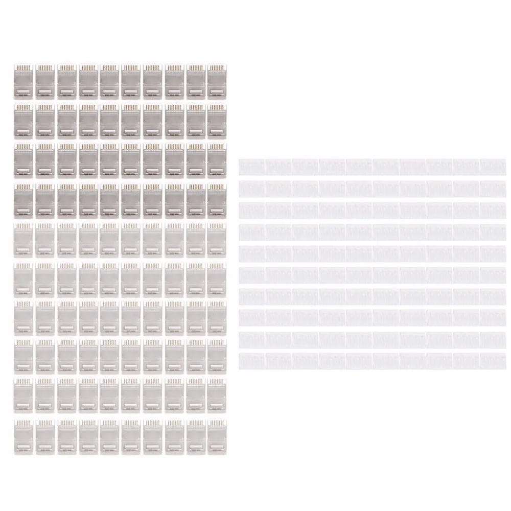 Сетевой разъем 100 шт./компл. RJ45 модульные штекеры CAT6 экранированная версия с