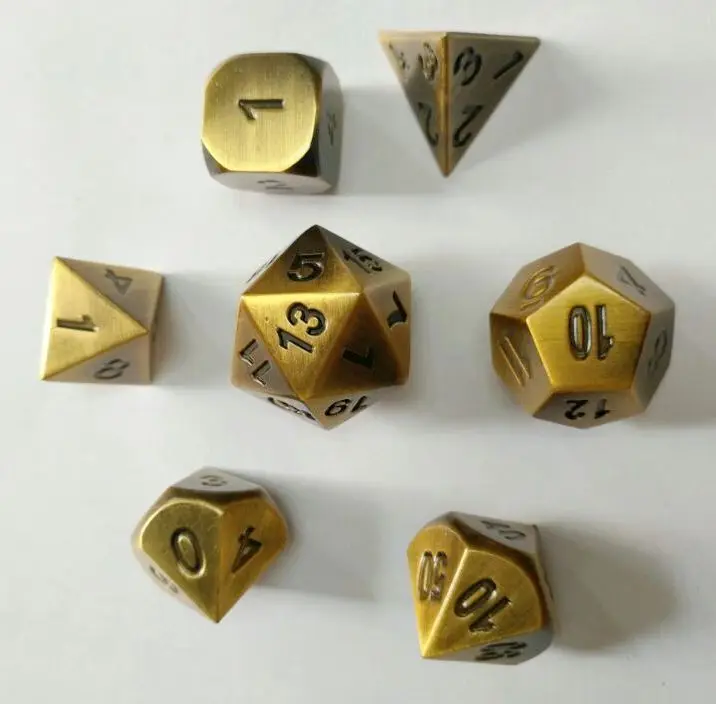 7 шт./компл. заводской выход металлические кости Подземелья и Драконы rpg Семейные