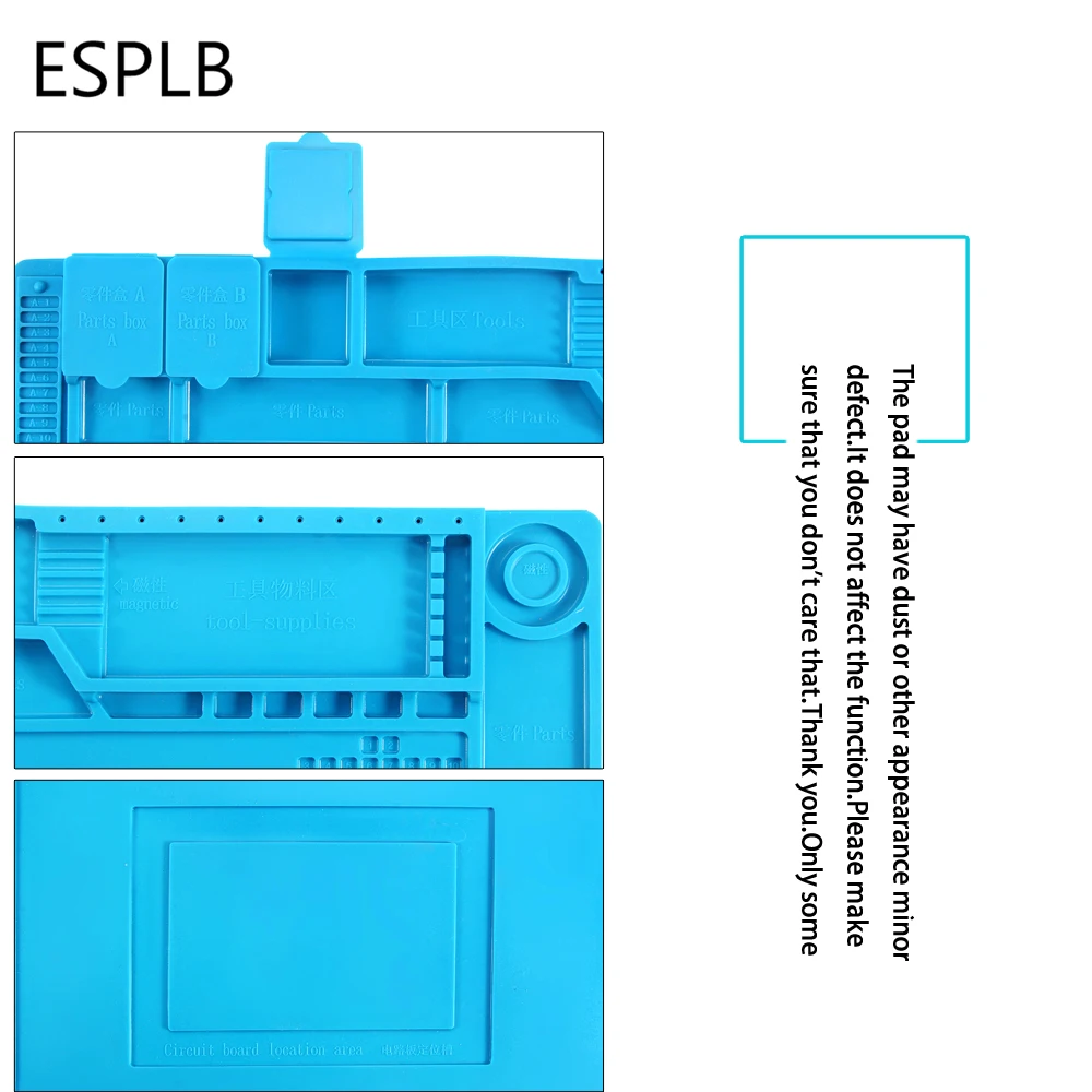 ESPLB 45x30 см S-160 силиконовый Теплоизоляционный рабочий коврик стол коврик платформа для BGA паяльная ремонтная станция с магнитным