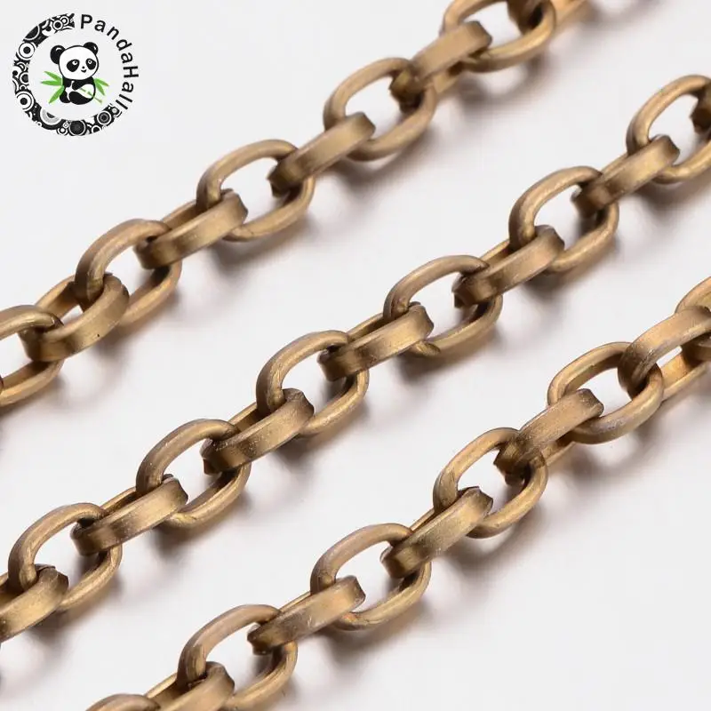 

Aluminum Chain, Oxidated in Antique Bronze, Link:5.5x8mm