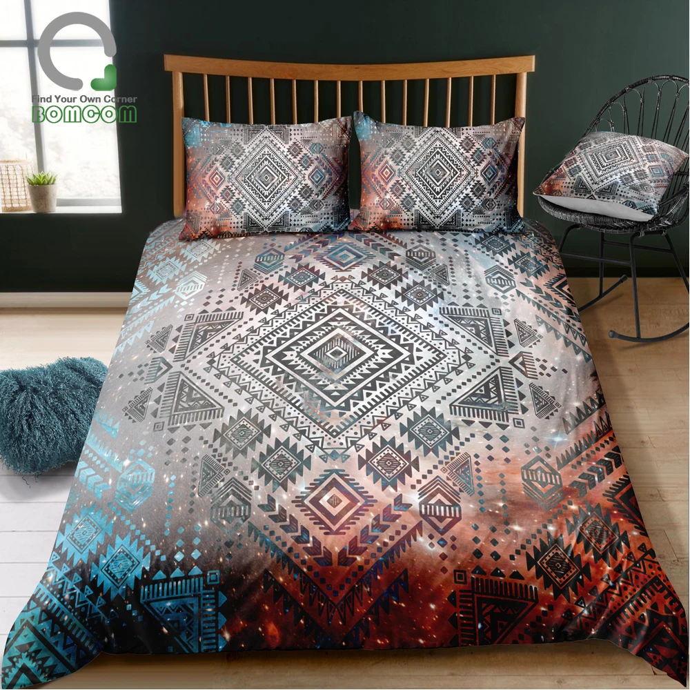 Набор постельных принадлежностей Bomcom 3D Aztec Paint Navajo с традиционным орнаментом в