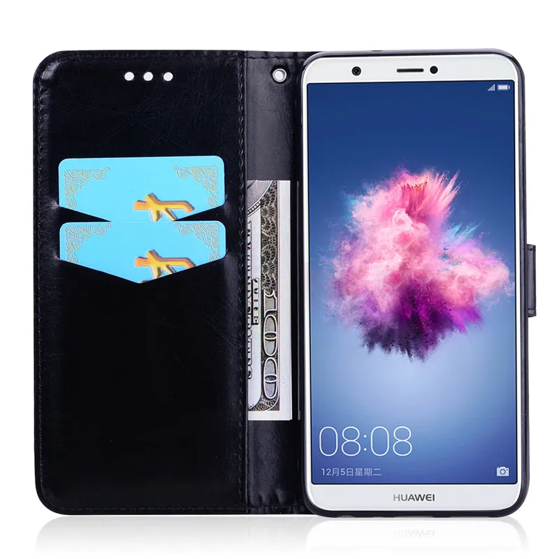 Чехол для Huawei P Smart FIG LX1 мягкий силиконовый роскошный кожаный чехол бумажник флип
