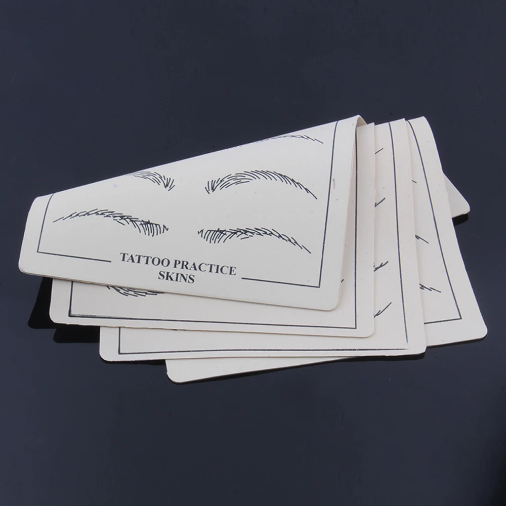 1 шт. резиновая практика кожи поддельные ложные брови пигмент бесплатно микро