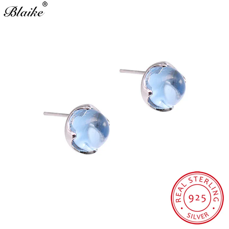 Женские двойные серьги Blaike круглые из стерлингового серебра 925 пробы с