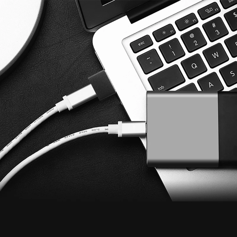 Алюминиевый сплав USB 2 0 папа к Type C 3 1 Женский конвертер зарядный адаптер для