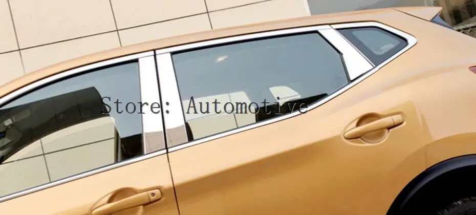 

Fit For Nissan Qashqai J11 2014 2015 2016 2017 Window Chrome Pillar Post Cover Trim Molding Garnish Accent Stainless Styling