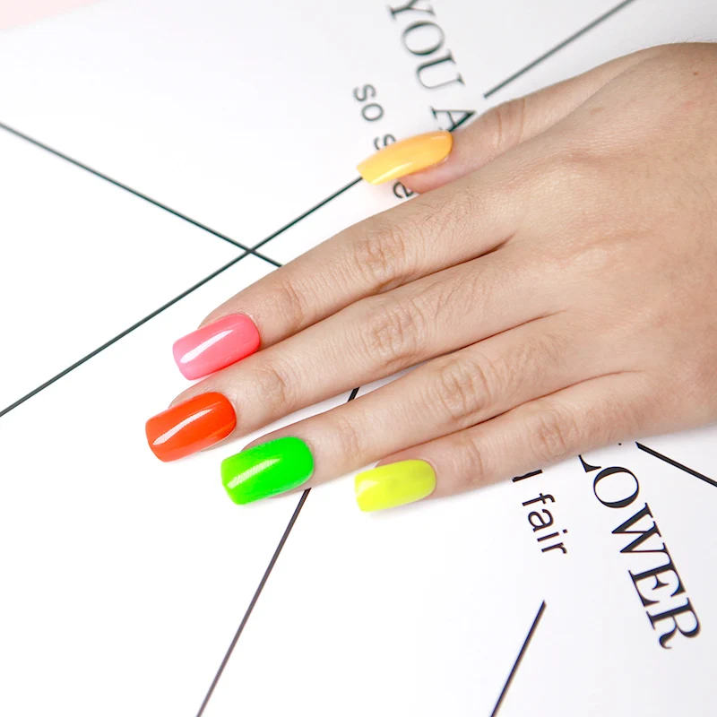 BELLE FILLE УФ гель для ногтей Неон 15 мл 6 шт./лот розовое Зеленый Гель Набор лаков