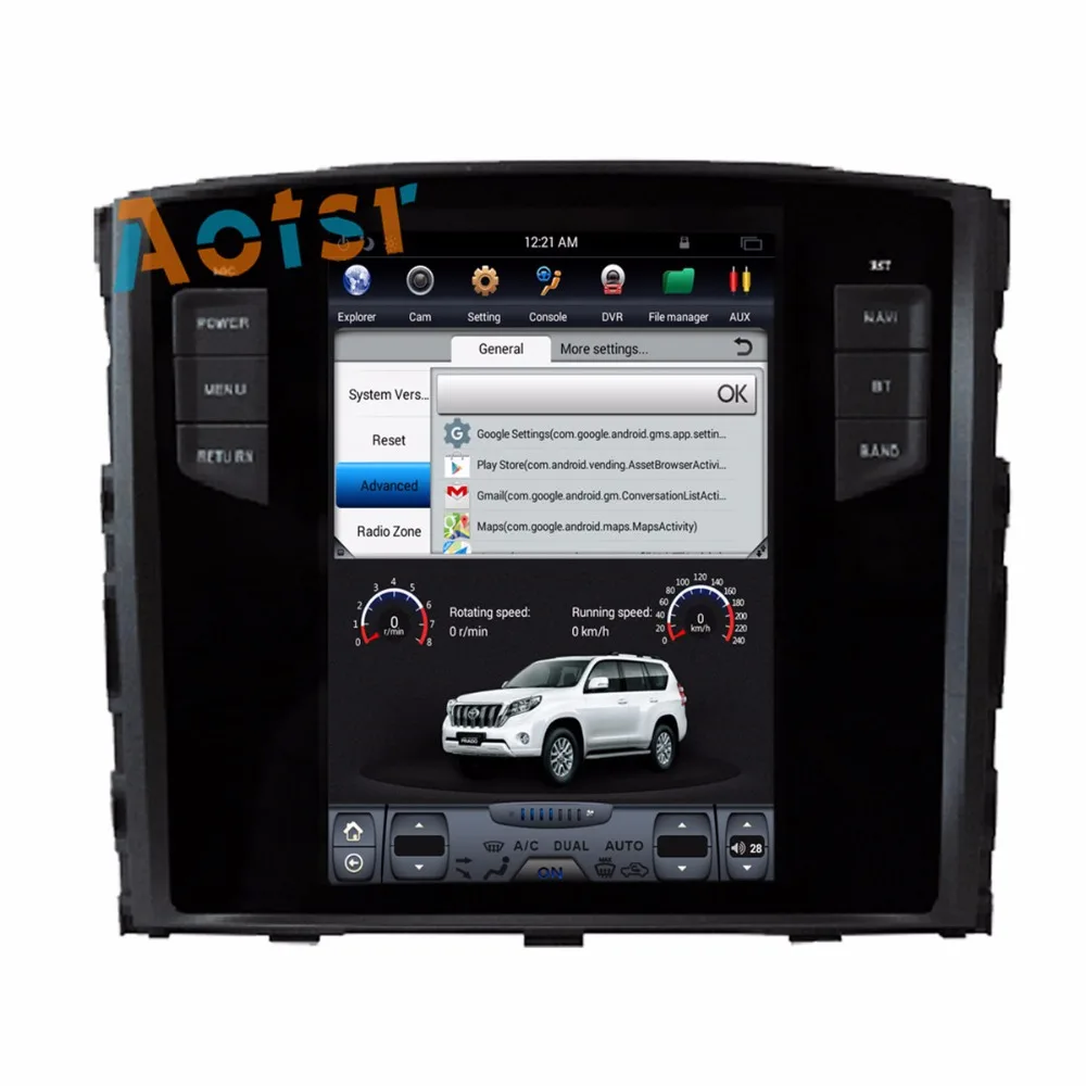 Tesla стиль Android 7,1 Автомагнитола gps Navi для MITSUBISHI PAJERO V97 V93 Shogun Montero 2006+ Автомобильный мультимедийный плеер Wifi без dvd