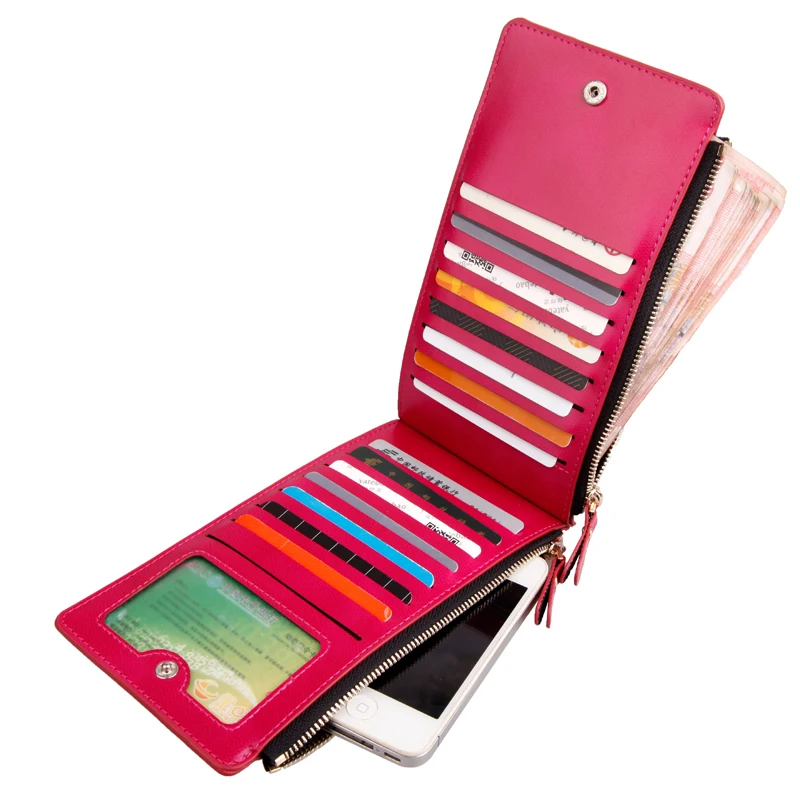 Женский Длинный кошелек с несколькими отделениями Дамский клатч на двойной