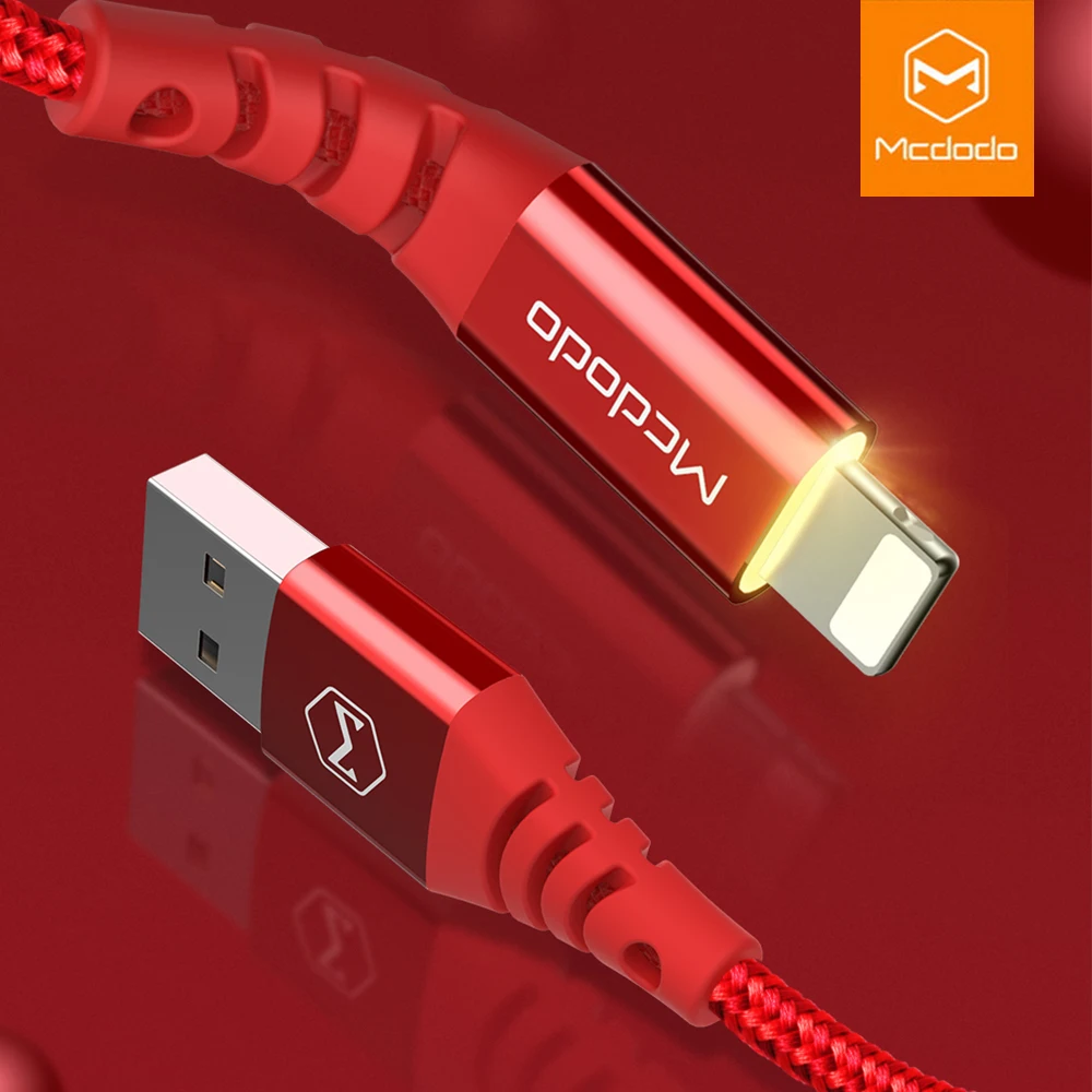 Mcdodo USB кабель для iPhone X 8 7 Plus Lightning-USB 2.4A быстрой зарядки данных 6 5s SE iPad IOS кабели |