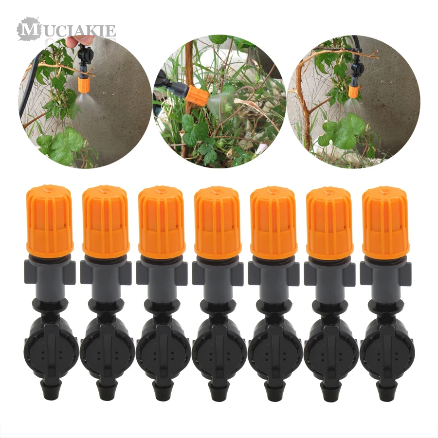 

MUCIAKIE 10 шт. новая туманообразующая насадка с анти-капельной зазубриной соединитель распылитель Регулируемая остановка воды до большого тумана орошения