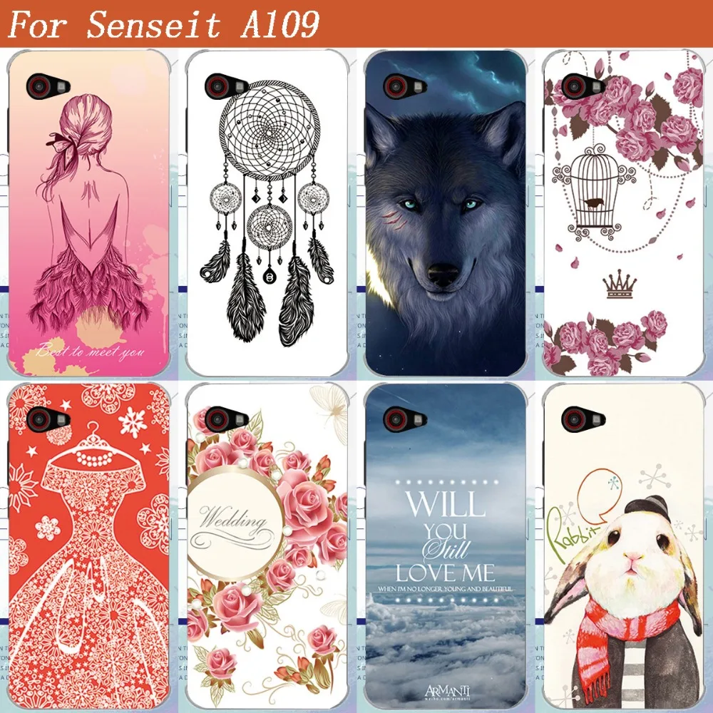 Модный популярный Роскошный чехол для телефона с принтом Senseit A109 мультяшные