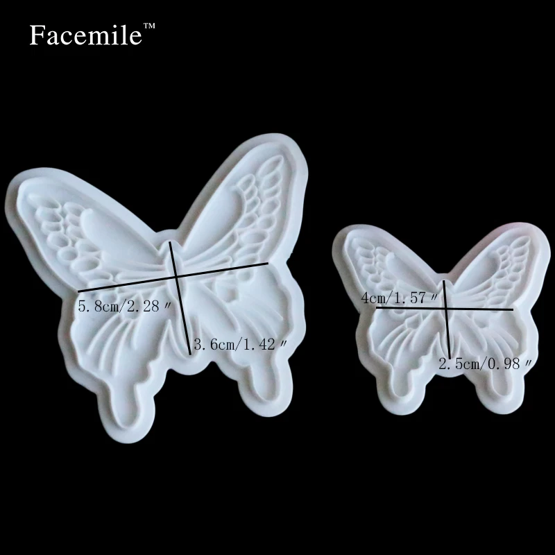 2 шт./компл. Подарочная форма в форме бабочки размера пластиковые резаки для