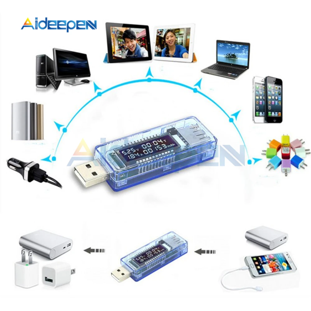 Цифровой USB-тестер вольтметр диагностический прибор для внешнего аккумулятора