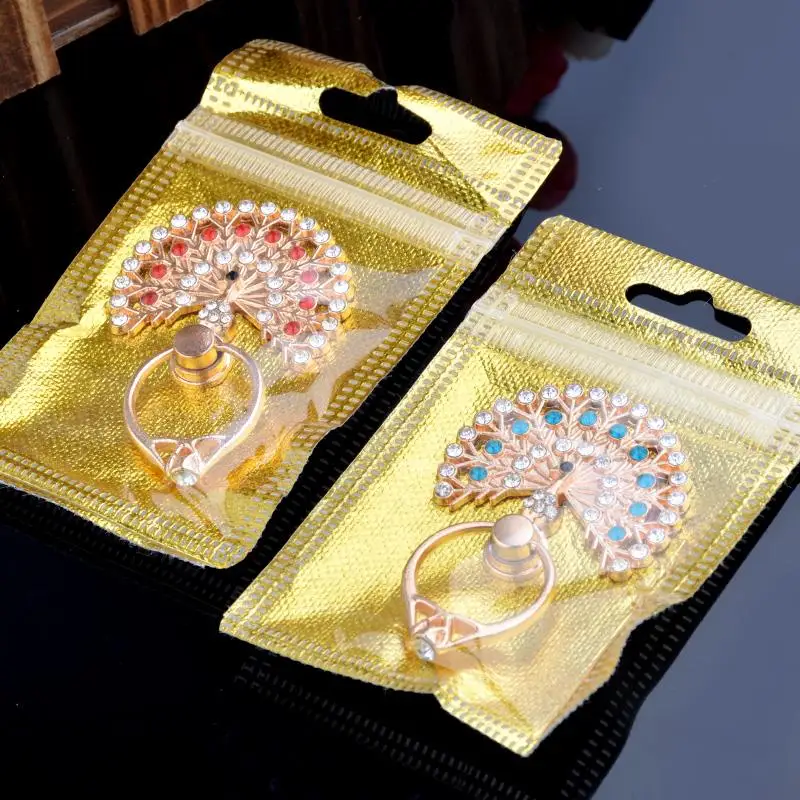 Кристалл алмаза Металл павлин кольцо стенд мобильного телефона