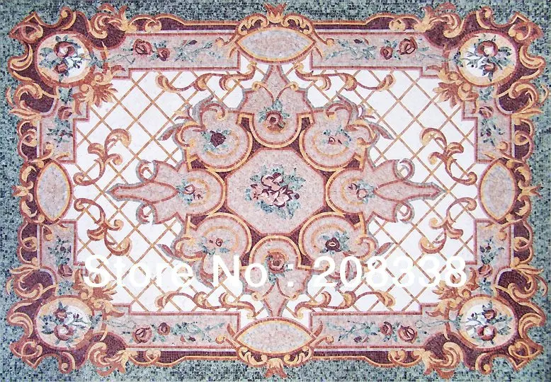 Коврик мраморная мозаичная плитка камень искусство пол инкрустация|inlay| |