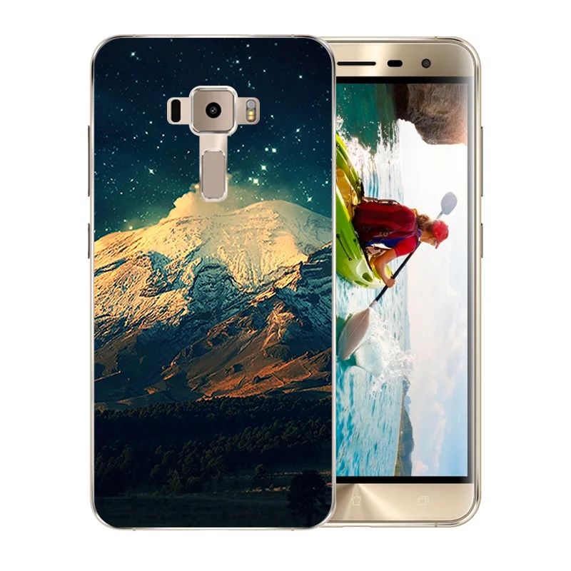 Мягкая силиконовая задняя крышка для Asus ZenFone 3 ZE520KL с ландшафтным узором