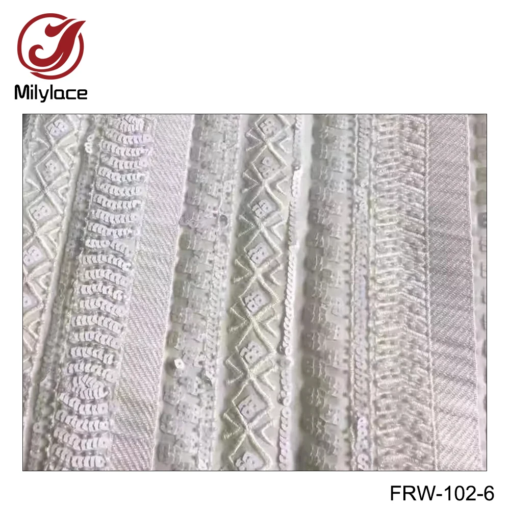 Great work special delicate lace fabric nigerian mesh with sequins beads high quality 5 yards for different clothes FRW-102 | Дом и сад