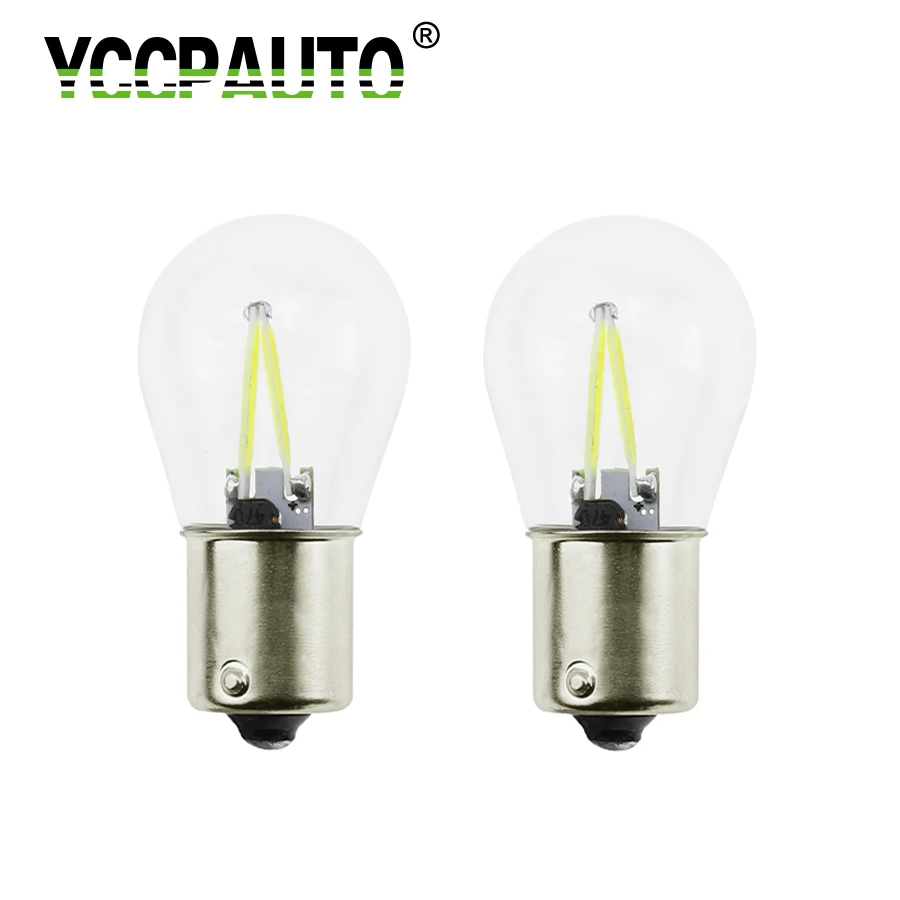 

YCCPAUTO 2Pcs 1156 Ba15s Filament Bulbs R5W R10W P21w LED Reverse lights Tail Parking Lamp DRL White Yellow Red 12V 24V