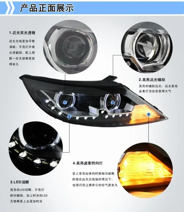 HID 2011 ~ 2014Car Стайлинг KlA SportageR фара Sportage R soul spectora k5 sorento kx5 ceed | Автомобили и мотоциклы