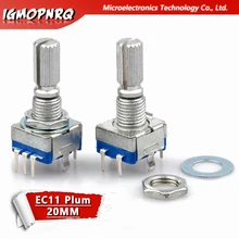 10pcs Plum handle 20mm rotary encoder coding switch / EC11 / digital potentiometer with switch 5 Pin