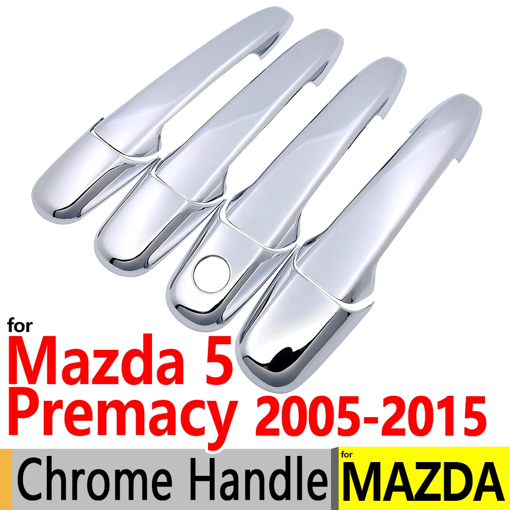 Для Mazda 5 Premacy 2005 2015 роскошные хромированные покрытия для дверных ручек 4Dor Nissan Lafesta