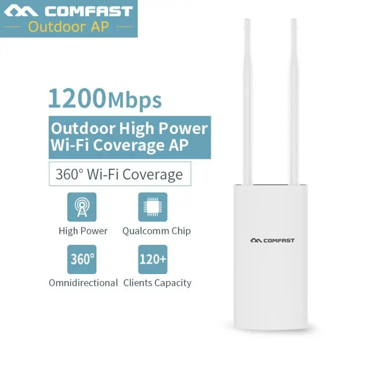 Comfast EW72 1200 Мбит/с открытый WIFI маршрутизатор 2 4G 300 + 5 ГГц дальний AP CPE мост