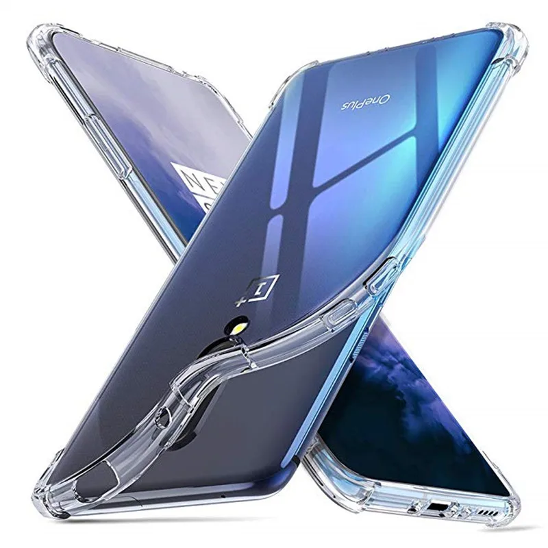 Противоударный чехол для Oneplus 7 Pro прозрачный силиконовый 6T 6 5T 5 3T 3 прозрачная