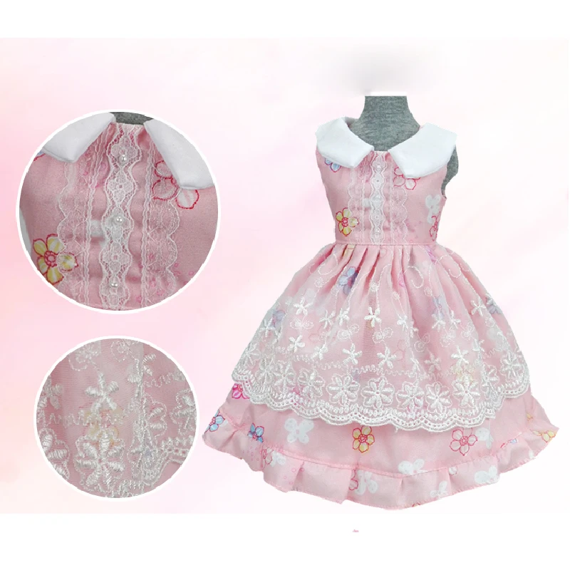 BJD кукла розовый длинное платье юбка наряды Костюмы для 1/4 17 &quot1/3 24&quot высокие
