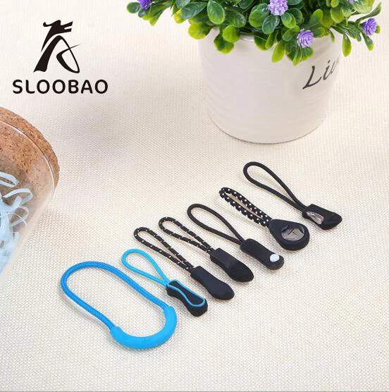 1000 шт./упак. застежка молния шнур веревка концы замка скоба для крепления Черный