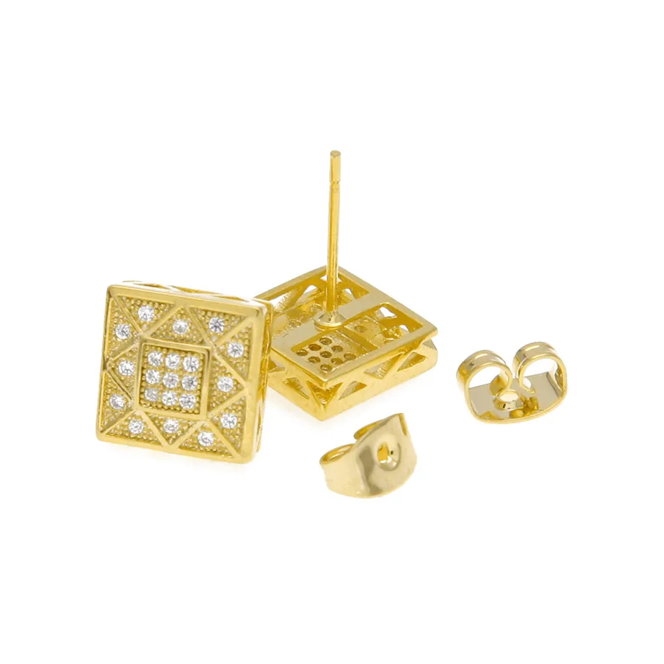 Серьги-гвоздики UWIN с кристаллами ювелирные украшения для мужчин и женщин в стиле