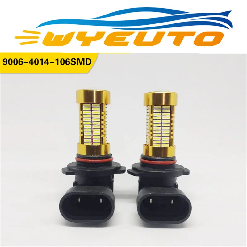 2 шт. светильник для автомобилей Светодиодный 9006 4014 h10 106SMD стробоскоп 9005 высокой
